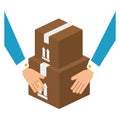 box carton packing icon