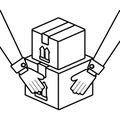 box carton packing icon