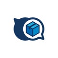 Box Chat Logo Icon Design Royalty Free Stock Photo