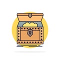 Box, chest, gold, reward, treasure Flat Color Icon Vector