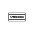 box of chicken legs concept line icon. Simple element illustration. box of chicken legs concept outline symbol design from Fast Royalty Free Stock Photo