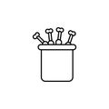 box of chicken legs concept line icon. Simple element illustration. box of chicken legs concept outline symbol design from Fast Royalty Free Stock Photo