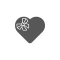 Box of chocolates, heart, gift icon. Simple glyph, flat vector of valentines day, love icons for UI and UX, website or mobile Royalty Free Stock Photo