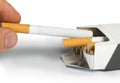 Box of cigarettes close up Royalty Free Stock Photo