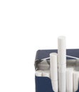 Box of cigarettes on a white Royalty Free Stock Photo