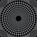 Box circle dot black seamless pattern
