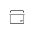 Box closed icon. Simple line, outline vector of packaging icons for ui and ux, website or mobile application Royalty Free Stock Photo