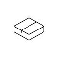Box closed icon. Simple line, outline vector of packaging icons for ui and ux, website or mobile application Royalty Free Stock Photo