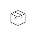 Box closed icon. Simple line, outline vector of packaging icons for ui and ux, website or mobile application Royalty Free Stock Photo