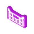 box container plastic isometric icon vector illustration