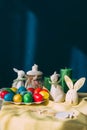 Easter happy easter eggs rabbit hare candles