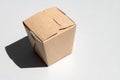 A box of craft cardboard for takeaway food. Closed food container , top view Royalty Free Stock Photo