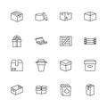 Box and Crates - Flat Vector Icons