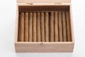 Box with cuban cigars Royalty Free Stock Photo