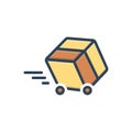 Color illustration icon for Box Delivery, box and cargo Royalty Free Stock Photo