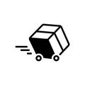 Black solid icon for Box Delivery, box and cargo Royalty Free Stock Photo