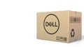 Box with Dell logo. Editorial 3D rendering