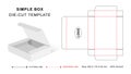 Simple packaging die cut template, 3d box, keyline
