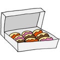 Box of doughnuts Royalty Free Stock Photo