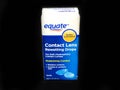 Box of Equate Contact Lens Rewetting Drops on a black backdrop Royalty Free Stock Photo