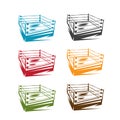 Box fight club ring vector design Royalty Free Stock Photo