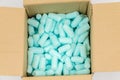 Blue styrofoam pellets Royalty Free Stock Photo