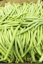 A box with fresh green vegetables beans