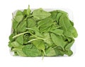Box of fresh organic spinach Royalty Free Stock Photo