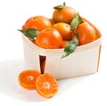 Box full of clementines.