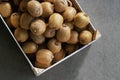 Box full of raw fresh kiwi fruits Royalty Free Stock Photo