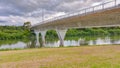 A box girder bridge across the river Manawatu Royalty Free Stock Photo