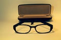 Box glasses spectacle-case Royalty Free Stock Photo