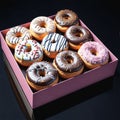 Box of Glazed delicious donuts