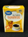 Box of Great Value No Calorie Sweetener with Sucralose Royalty Free Stock Photo