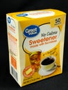 Box of Great Value No Calorie Sweetener with Sucralose Royalty Free Stock Photo