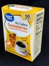 Box of Great Value No Calorie Sweetener with Sucralose Royalty Free Stock Photo