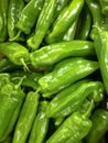 Box of green italian peppers