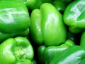 Box of green peppers