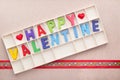 Box of Happy Valentine's alphabets