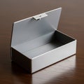 The box has a smooth silver finish and an inconspicuous latch at the front Royalty Free Stock Photo