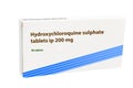 Box of hydroxychloroquine sulphate tablets 200 mg artistic rendering Royalty Free Stock Photo