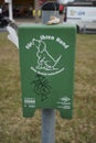 Box for hygiene of pets and the environment in the park. \