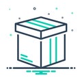 mix icon for Box, pack and packing Royalty Free Stock Photo