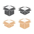 Box icon simple silhouette flat style vector illustration Royalty Free Stock Photo
