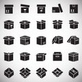 Box icons set on white background for graphic and web design, Modern simple vector sign. Internet concept. Trendy symbol for Royalty Free Stock Photo