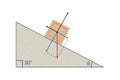 Box on an incline plane. Forces acting upon an object on an inclined plane: gravity, normal force, friction and acceleration. Work