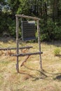 Box with insect pheromones in the forest, trap for great spruce Royalty Free Stock Photo