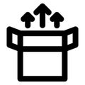 Box, install bold vector icon which can be easily modified or edited