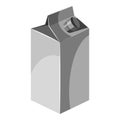 Box for juice with lid icon, gray monochrome style Royalty Free Stock Photo