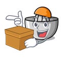 With box juicer character cartoon style Royalty Free Stock Photo